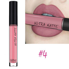 Qibest 10 Colors Nude Matte Velvet Glossy Lip gloss Lipstick Lip Cream
