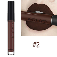 Qibest 10 Colors Nude Matte Velvet Glossy Lip gloss Lipstick Lip Cream