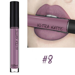 Qibest 10 Colors Nude Matte Velvet Glossy Lip gloss Lipstick Lip Cream