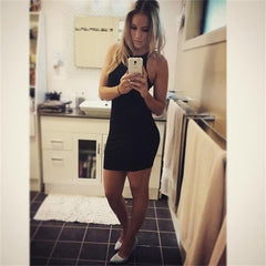 New Women Bandage Sleeveless Evening Party Cocktail Mini Short Bodycon Dress