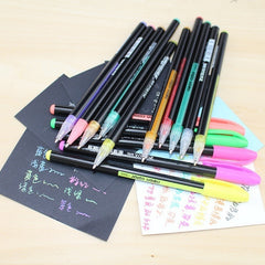 48pcs HOT Gel Pens or Gel Refills Rollerball Pastel Neon Glitter Pen Drawing Color Pen WH120