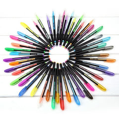 48pcs HOT Gel Pens or Gel Refills Rollerball Pastel Neon Glitter Pen Drawing Color Pen WH120