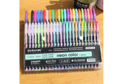 48pcs HOT Gel Pens or Gel Refills Rollerball Pastel Neon Glitter Pen Drawing Color Pen WH120