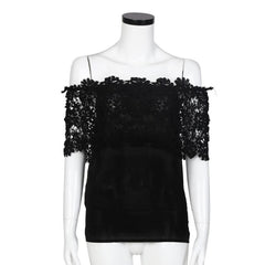 Fantastic Sexy Women Off Shoulder Casual Tops Blouse Lace Crochet Chiffon Shirt  Black/White S/M/L/XL/XXL/XXL