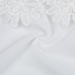 Fantastic Sexy Women Off Shoulder Casual Tops Blouse Lace Crochet Chiffon Shirt  Black/White S/M/L/XL/XXL/XXL
