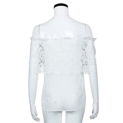 Fantastic Sexy Women Off Shoulder Casual Tops Blouse Lace Crochet Chiffon Shirt  Black/White S/M/L/XL/XXL/XXL
