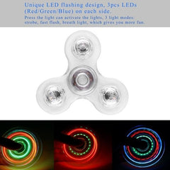 Tri-Spinner Toy Plastict Spinner Autism ADHD Anti Stress & Crystal Luminous Rotary Toy Kids