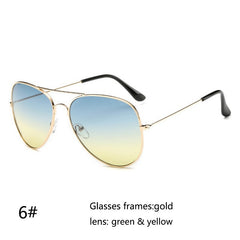 Fashion Outdoor UV400 Protection Unisex Sunglasses Aviator Metal Eyewear Glasses Women Men Bat Mirror Pilot Cool Polarized Sunglasses Shopping Summer Holiday Beach Driving Eyewear Accessories