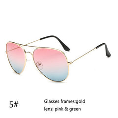 Fashion Outdoor UV400 Protection Unisex Sunglasses Aviator Metal Eyewear Glasses Women Men Bat Mirror Pilot Cool Polarized Sunglasses Shopping Summer Holiday Beach Driving Eyewear Accessories