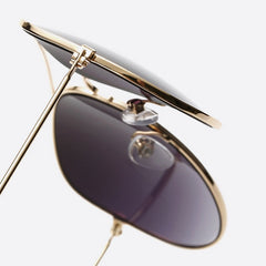 Fashion Outdoor UV400 Protection Unisex Sunglasses Aviator Metal Eyewear Glasses Women Men Bat Mirror Pilot Cool Polarized Sunglasses Shopping Summer Holiday Beach Driving Eyewear Accessories