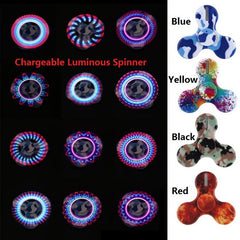 Luminous Finger Hand Spinners Fidget Stress Releif Adults Kid EDC Gift Toy