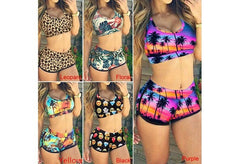 Women Sexy Bandage Bikini Set Swimsuit Swimwear