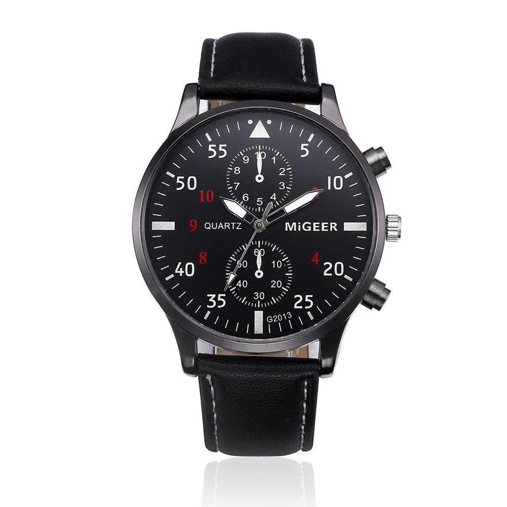Fashion Retro Design Leather Band Analog Alloy Quartz Wrist Watch Hot