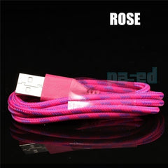 FeelinGirl Multicolor Braided 1M 3FT, 2M 6FT, 3M 10FT USB Data Sync Cable Charger Line for iPhone / iPad / iPod Touch