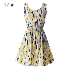 Sexy Women Lady Chiffon Slim Floral Dress Princess Beach Sundress