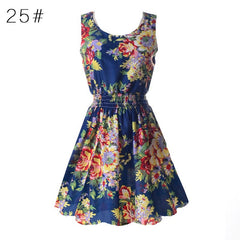 Sexy Women Lady Chiffon Slim Floral Dress Princess Beach Sundress