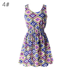 Sexy Women Lady Chiffon Slim Floral Dress Princess Beach Sundress