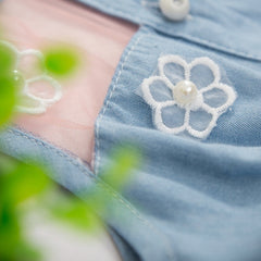 Infant Baby Girls Kids Princess Dress Denim Vest Tulle Skirt Tutu Dress