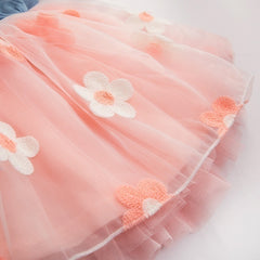 Infant Baby Girls Kids Princess Dress Denim Vest Tulle Skirt Tutu Dress