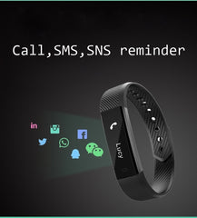 Smart Bluetooth Bracelet Information Push Call Prompts Sports Bracelet Pedometer Mileage Calorie Sleep Monitor Remote Camera 1.0＆2.0
