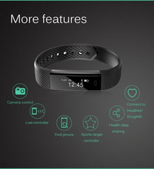 Smart Bluetooth Bracelet Information Push Call Prompts Sports Bracelet Pedometer Mileage Calorie Sleep Monitor Remote Camera 1.0＆2.0