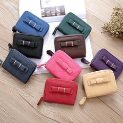 Women Bowknot Wallet Long Purse Phone Card Holder Clutch Large Capacity Pocket