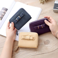 Women Bowknot Wallet Long Purse Phone Card Holder Clutch Large Capacity Pocket