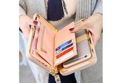 Women Bowknot Wallet Long Purse Phone Card Holder Clutch Large Capacity Pocket