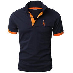 Men's Fashion Personality Cultivating Short-sleeved Shirt POLO