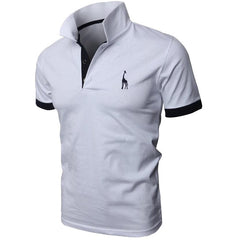 Men's Fashion Personality Cultivating Short-sleeved Shirt POLO