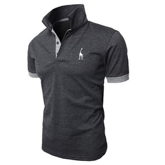 Men's Fashion Personality Cultivating Short-sleeved Shirt POLO
