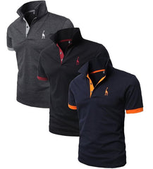Men's Fashion Personality Cultivating Short-sleeved Shirt POLO