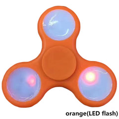 EDC Stress Relieve Autism ADHD Toy Glow LED Flash Tri-Spinner Hand Spinner Fidget Toy