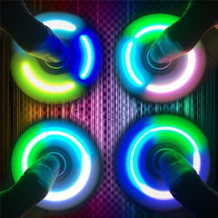EDC Stress Relieve Autism ADHD Toy Glow LED Flash Tri-Spinner Hand Spinner Fidget Toy
