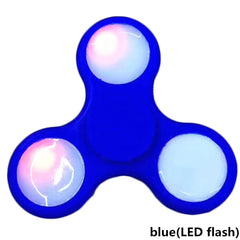 EDC Stress Relieve Autism ADHD Toy Glow LED Flash Tri-Spinner Hand Spinner Fidget Toy