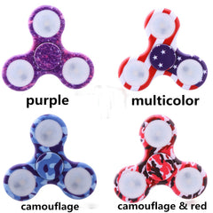 EDC Stress Relieve Autism ADHD Toy Glow LED Flash Tri-Spinner Hand Spinner Fidget Toy