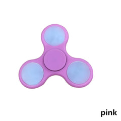 EDC Stress Relieve Autism ADHD Toy Glow LED Flash Tri-Spinner Hand Spinner Fidget Toy
