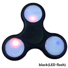 EDC Stress Relieve Autism ADHD Toy Glow LED Flash Tri-Spinner Hand Spinner Fidget Toy