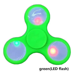 EDC Stress Relieve Autism ADHD Toy Glow LED Flash Tri-Spinner Hand Spinner Fidget Toy