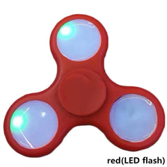 EDC Stress Relieve Autism ADHD Toy Glow LED Flash Tri-Spinner Hand Spinner Fidget Toy