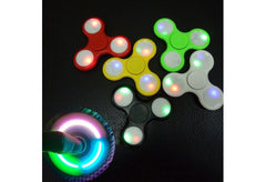 EDC Stress Relieve Autism ADHD Toy Glow LED Flash Tri-Spinner Hand Spinner Fidget Toy