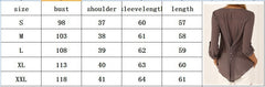 New Fashion Casual Sexy Deep V Neck Button Slim Waist Long Sleeves Chiffon Blouse Shirt Top