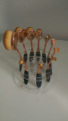Popular 10 Hole Oval Makeup Brush Holder Drying Rack Organizer Cosmetic Shelf Tool Best