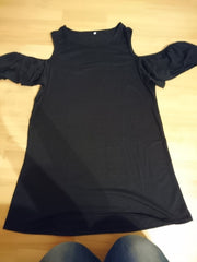 Women Butterfly Sleeve Cotton Cute Strap off Shoulder Vest dress plus size XXXL VVF