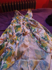 Women Fashion Flower Print Halter Neck Maxi Romper