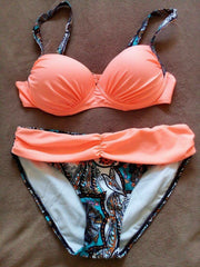 Hot Latest Sexy Bikini Women Fashion Swimming Suit Beach Bikini with Bracket Gather NOR