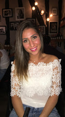 Fantastic Sexy Women Off Shoulder Casual Tops Blouse Lace Crochet Chiffon Shirt  Black/White S/M/L/XL/XXL/XXL