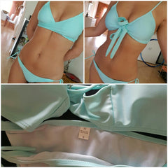 Women Sunmmer Style Bikinis Set Beach Wear Lace-up Swim Suit Two-piece Suits