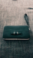 Women Bowknot Wallet Long Purse Phone Card Holder Clutch Large Capacity Pocket